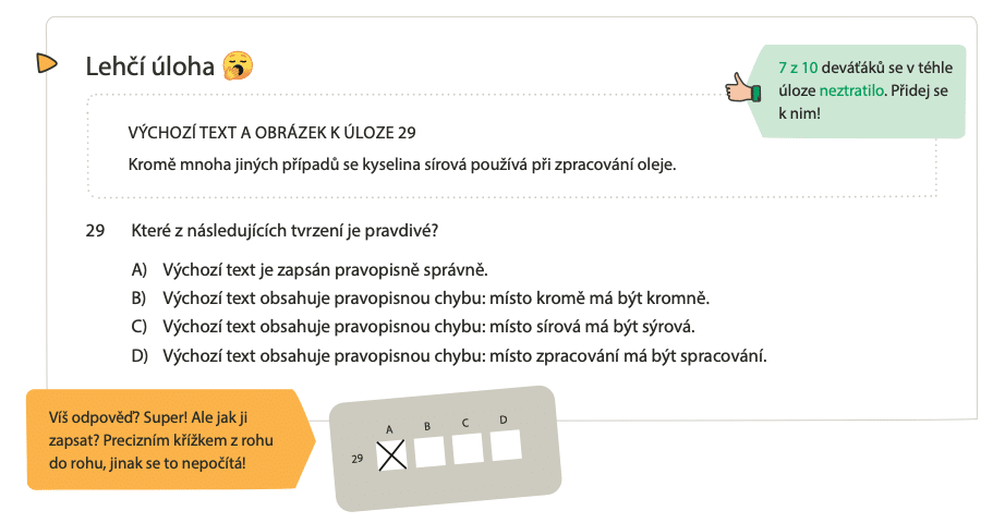 umím to výsledek lehčí úloha z češtiny