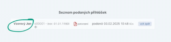 jak zkontrolovat podanou přihlášku v DIPSY